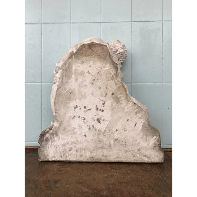 Decorative Enamelled Plaster Sculpture of a Farmer, 1930s For Sale - Image 3 of 11