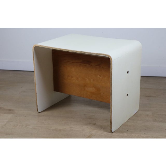 Ivory Bedside Table by Pierre Guariche for Negroni, 1970s For Sale - Image 8 of 18