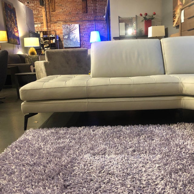 Contemporary Italian Leather Sectional Chairish