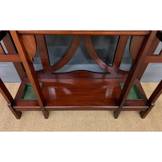 Arts and Crafts Inlaid Mahogany Hall Stand, 1900 For Sale - Image 12 of 18