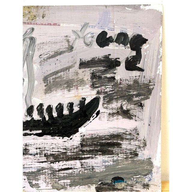 Gray Purvis Young (1943–2010) Exodus Boat with Figures, Miami, 1980s For Sale - Image 8 of 9
