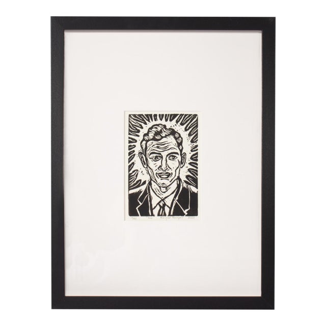2003 "Bob" Woodcut Print by Douglas Bourgeois For Sale
