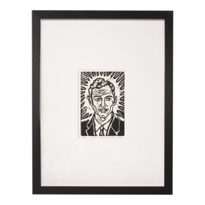 2003 "Bob" Woodcut Print by Douglas Bourgeois