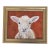 Lamb Sheep Portrait English Traditional Impressionism Anique White Burnt Orange Original Oil Painting Cleo Plowden For Sale
