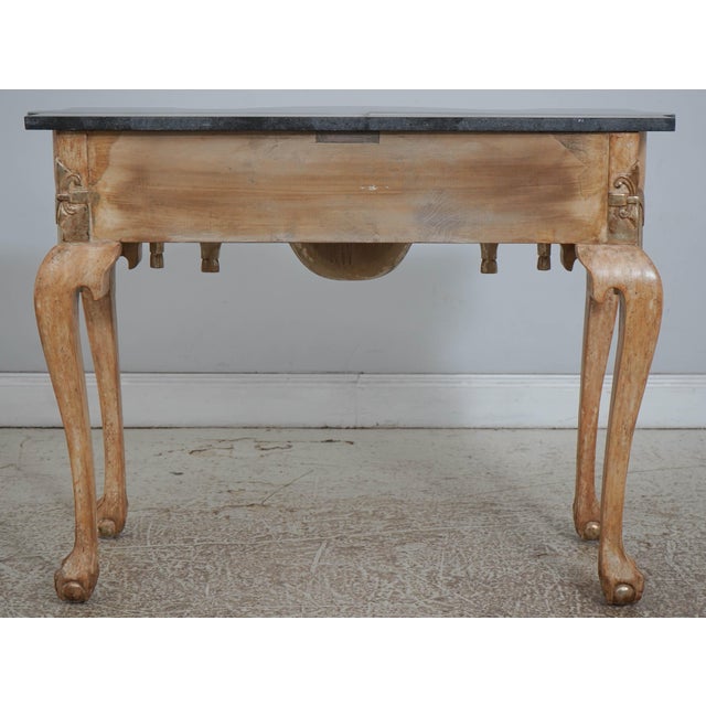 Gilted & Painted Granite Top Console Table For Sale - Image 13 of 14