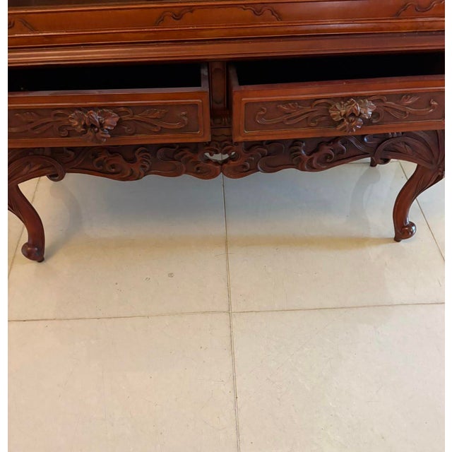 Antique Japanese Red Lacquer Hardwood Display Cabinet, 1860 For Sale - Image 17 of 18