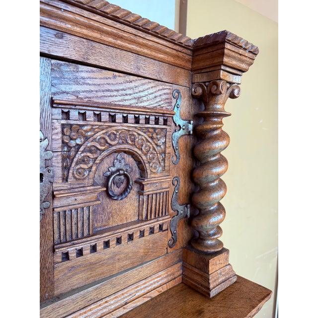 Late 19th Century Boho Hand Carved Dutch Cabinet For Sale - Image 11 of 18