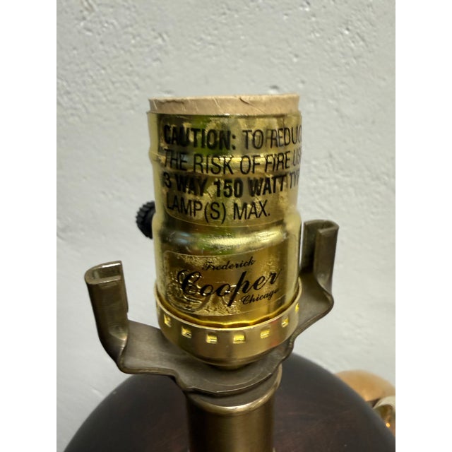 1980s Fredrick Cooper Hand Painted Floral Lamp Gilt Handles Roses Tulips Irises ChicagO For Sale In New York - Image 6 of 6