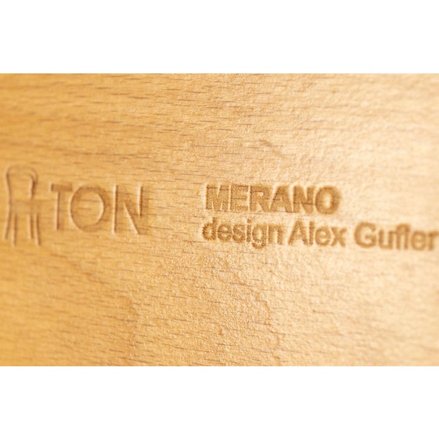 This set of four merano armchairs was designed by alex gufler for ton. The model represents contemporary design, combining...