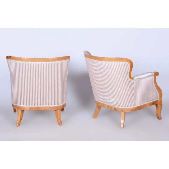 Set of Biedermeier Armchairs in Oak, Spruce & Walnut, Austria, 1830s For Sale - Image 3 of 11