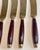 Mid 20th Century Rosewood & Brass Individual Butter Cream Desert Knives Set of 4 For Sale - Image 4 of 9