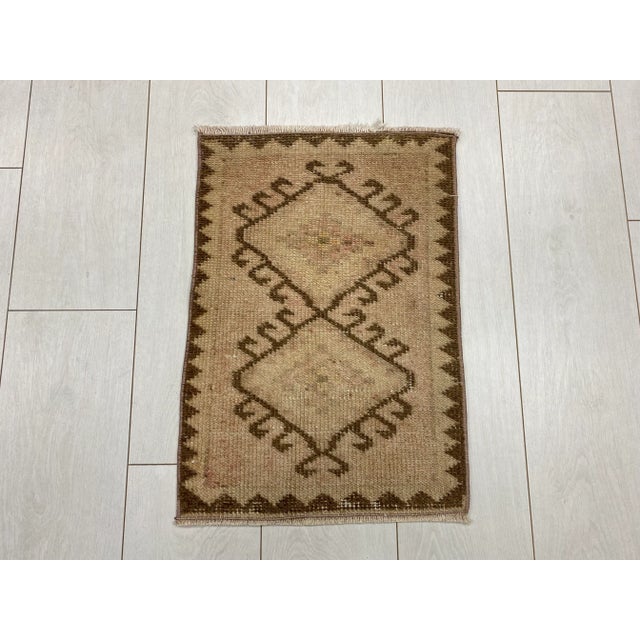 1960s Brown Handmade Wool Rug For Sale In Phoenix - Image 6 of 6
