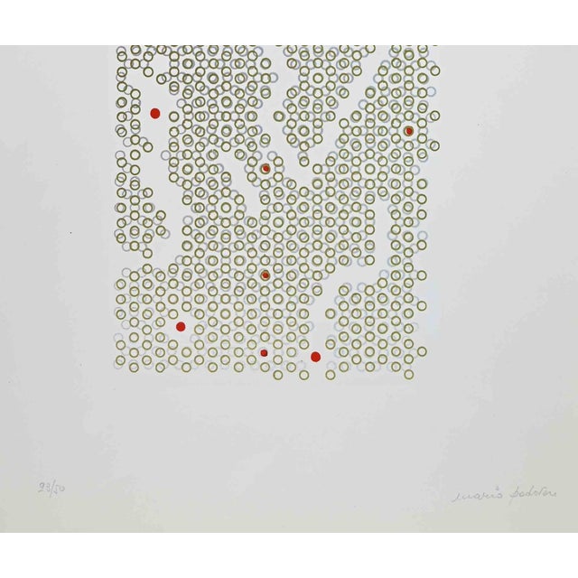 Abstract composition is a beautiful colored screen print realized by Mario Padovan in 1971. Hand-signed in pencil on the...