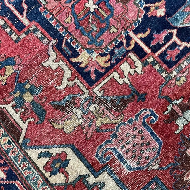 1900's Antique Serapi Rug For Sale - Image 4 of 12