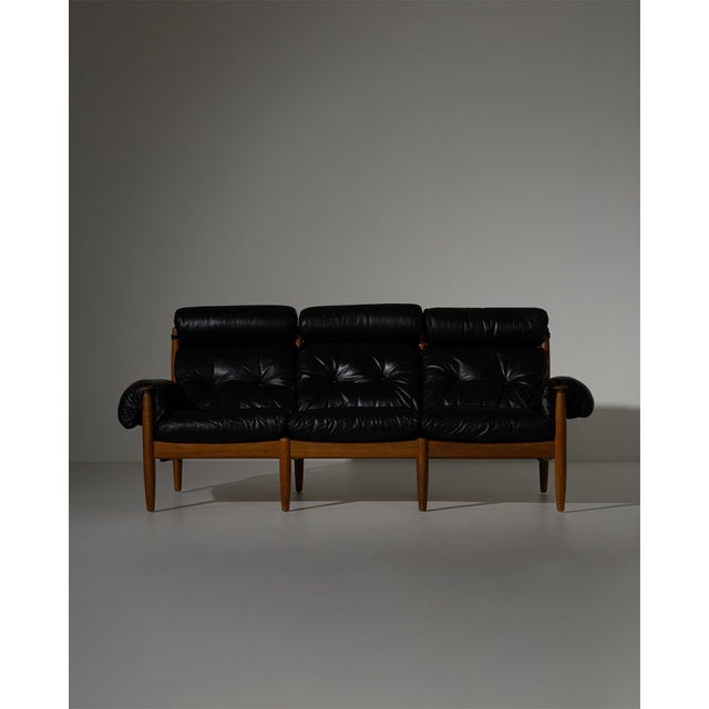 A distinguished example of Swedish mid-century modernism, the “Amiral” sofa by Eric Merthen for Ire Möbler, Sweden, circa...