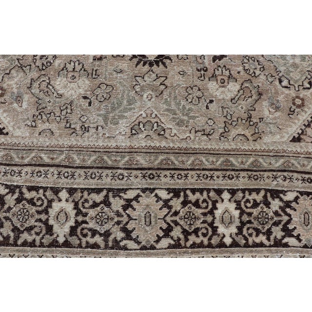 Tribal Large Antique Persian Sultanabad-Mahal Rug With Sub-Geometric Floral Design For Sale - Image 3 of 12
