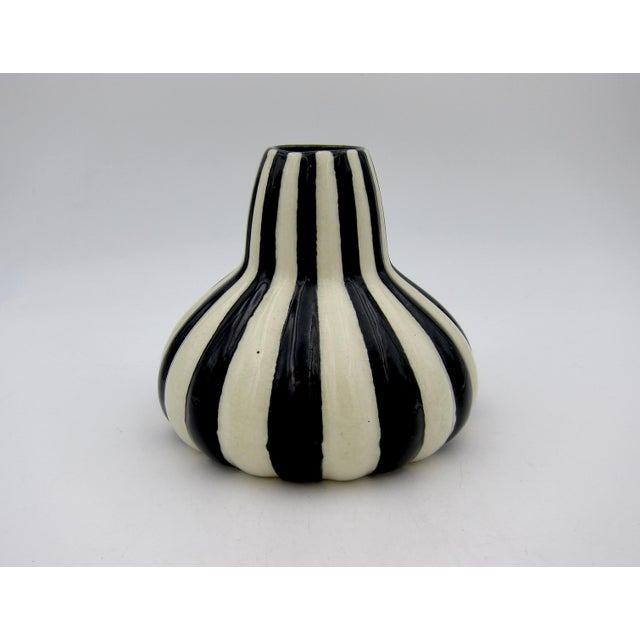 Bauhaus Era Velten Vordamm Art Deco Vase Pair in Black and White For Sale In Los Angeles - Image 6 of 12