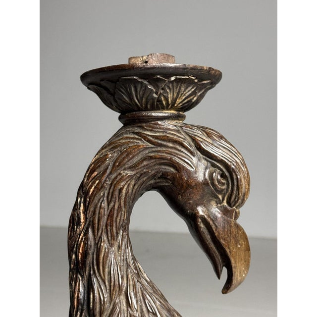 Hand-Carved Eagle Statues, 1800s, Set of 2 For Sale - Image 14 of 18