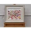 Colourful Painting of Abstract Flowers on a White Background by Contemporary British Artist, Angela Wakefield. This...