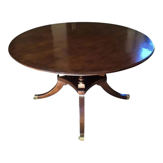 Hl Holland Attributed English Country Birdcage Pedestal Table For Sale