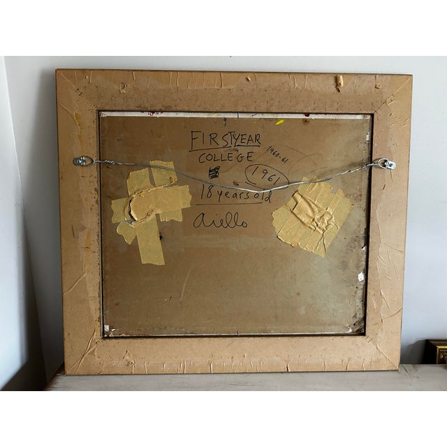 Red Vintage 1961 Still Life Oil Painting in the Manner of Matisse by John Aiello For Sale - Image 8 of 8