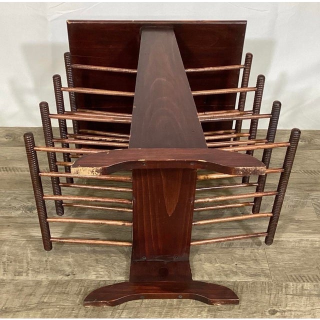 Wood 20th Century MCM Style Table/Magazine Rack, in the Manner of Josef Frank For Sale - Image 7 of 8