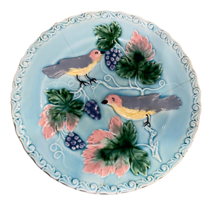 Antique Gzs Zell Hand Painted Majolica Plate
