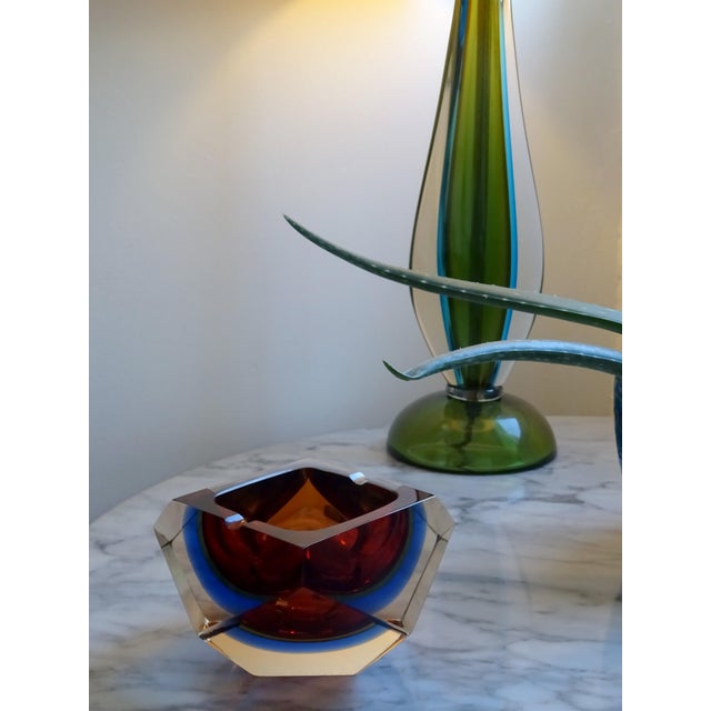 Blue Vintage Murano Glass Bowl, 1960s For Sale - Image 8 of 14