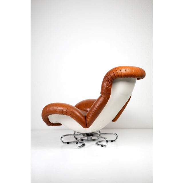 1960s Set of Leather Armchairs attributed to Bruno Gecchelin, 1961 For Sale - Image 5 of 12