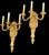A very fine pair of large 3 light gilded bronze English Regency Style sconces by Edward F. Caldwell.* Each stamped with...