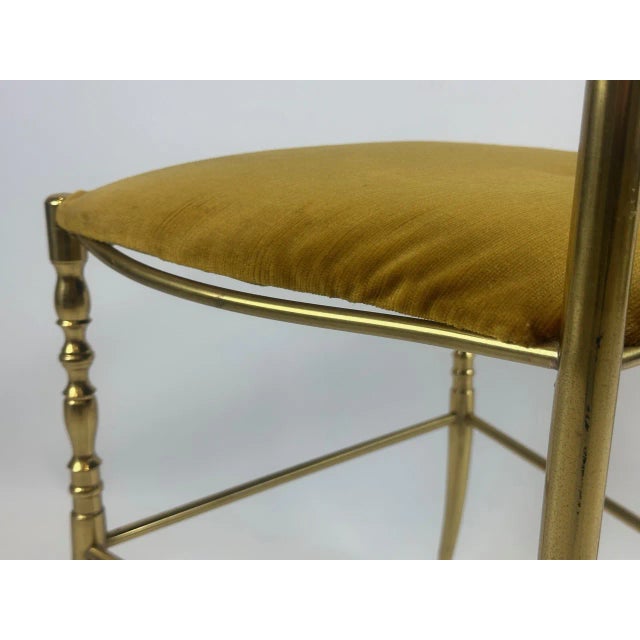1960s Mid-Century Brass Chiavarine Chair attributed to Giuseppe Gaetano Descalzi for Chiavari, 1960s For Sale - Image 5 of 13