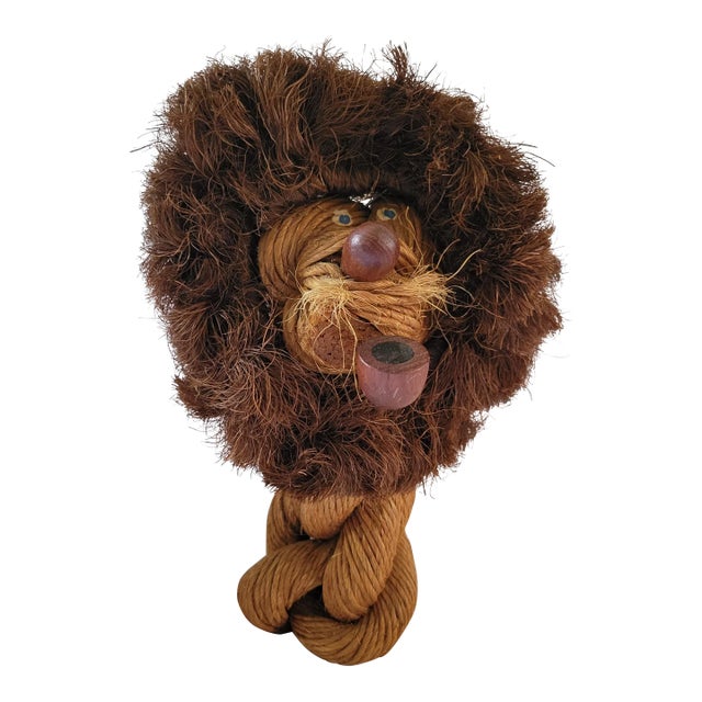 1960s Danish Modern Rope Lion Figure by Kay Bojeson/Jorgen Bloch For Sale