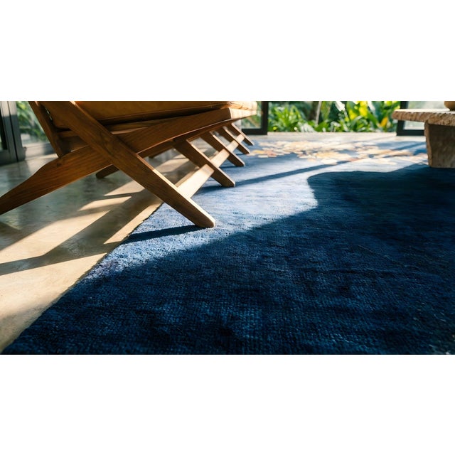 1930s Black Floral Spray Antique Chinese Art Deco Carpet 8'10" X 11'6" Handknotted Wool Rug For Sale - Image 14 of 16
