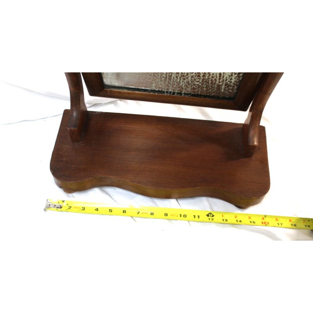 Vintage Vanity Wood Adjustable Mirror, English For Sale In Los Angeles - Image 6 of 8