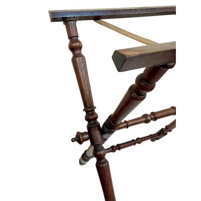 Antique English Mahogany Butler’s Tray Table or Luggage Stand No Tray For Sale - Image 4 of 13