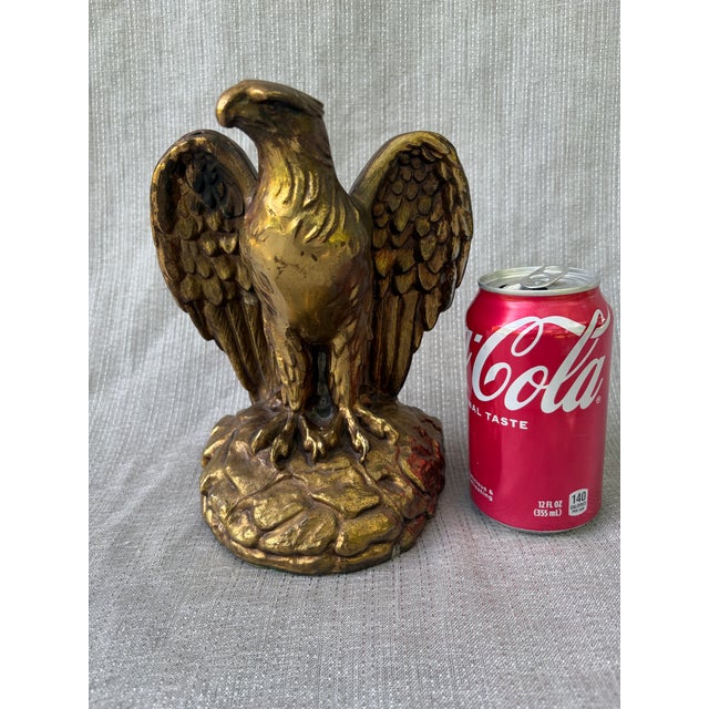 Bronze Heavy Vintage Bronze Symbolic Eagle Figurine For Sale - Image 8 of 15