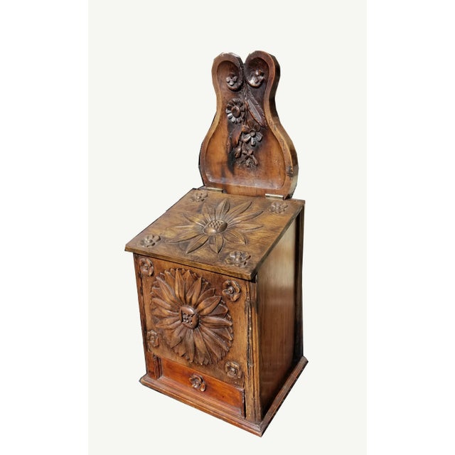 Vintage Floral Motif Carved Wood Box For Sale - Image 11 of 11
