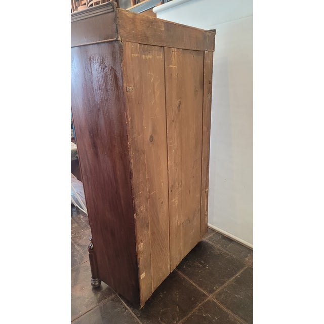 Antique Biedermeier Abbatant Walnut Desk Secretaire Secretary Escritoire 1840's For Sale - Image 10 of 12