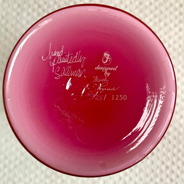 Rose Fenton "Berries of Wild Rose" Art Glass Vase Limited Edition For Sale - Image 8 of 14