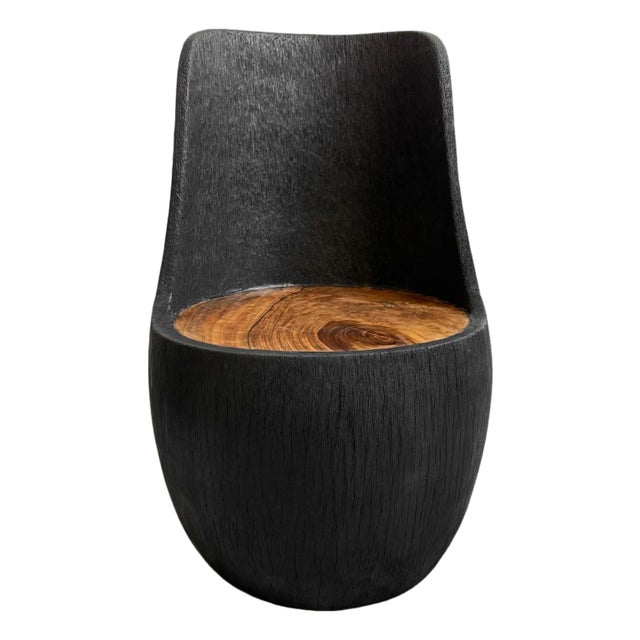 Vintage Organic Modern Coconut Palm Chair | Chairish