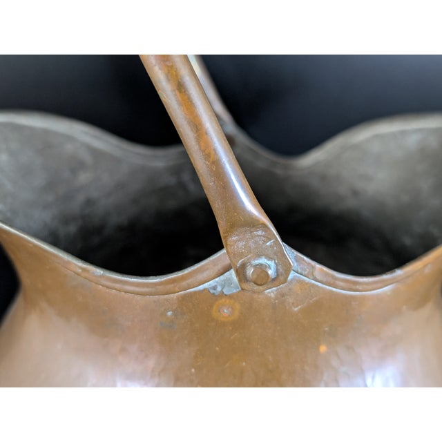 Antique Galvanized Steel & Copper Water Jug Pitcher Double Spout 14" For Sale - Image 4 of 9