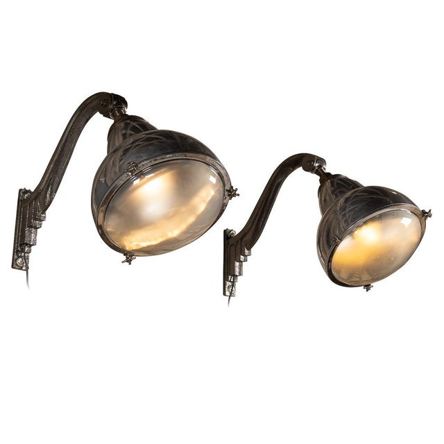 20th Century Dutch Polished Metal Outdoor Lamps, 1920s, Set of 2 For Sale - Image 11 of 11