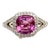 3.18 Ct Natural Pink Sapphire & Diamond Ring Size 6.5 For Sale