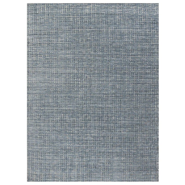 Blue Simplicity Comfort Blue Gray Contemporary Rug 8'11 X 12' For Sale - Image 8 of 8