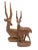 Vintage Hand Carved Wood Antelope Deer Statues - a Pair For Sale - Image 12 of 12