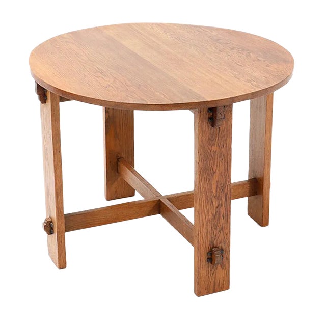 Oak Art Deco Coffee Table by J.C. Le Cointre Den Haag, 1920 For Sale