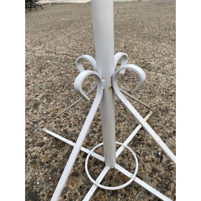 Early 21st Century White Wrought Iron 16 Hook Garden Ornament Plant Stand Holder For Sale In Philadelphia - Image 6 of 9