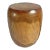 Polished Acacia Rounded Drum Stool / Side Table For Sale