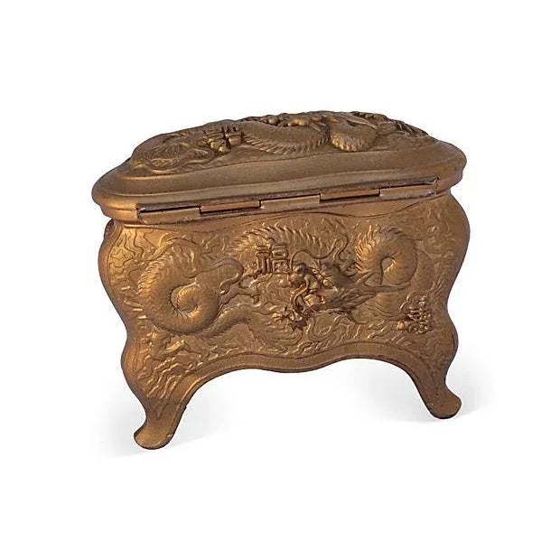 Antique Gold Dragon Chinosiere Chest For Sale - Image 5 of 8