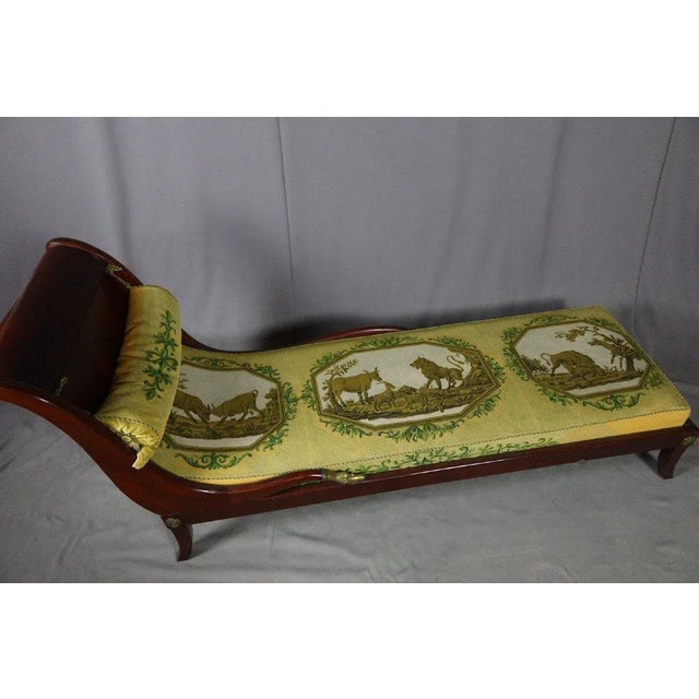 Traditional Antique Empire Style Chaise Lounge For Sale - Image 3 of 13